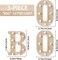 Halloween Decorations-3 LED Marquee Light Up Letters Wooden Boo Sign Halloween Letter Lights Wooden Decorations for Home Indoor Kitchen Fireplace Party Table Decor Supplies